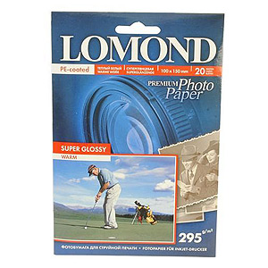 1108103 Lomond бумага А6 (100*150) 295/20л, суперглянц warm (120)