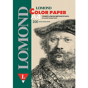 1004204 Lomond Цветная Бумага (окр. в массе) Neon Paper Yellow (желт) A4, 75г/м2 200л