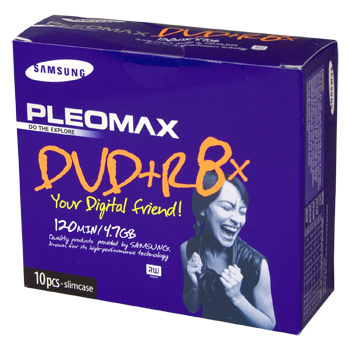 DVD + R 4.7 Gb, 8x, Pleomax Slim (10)